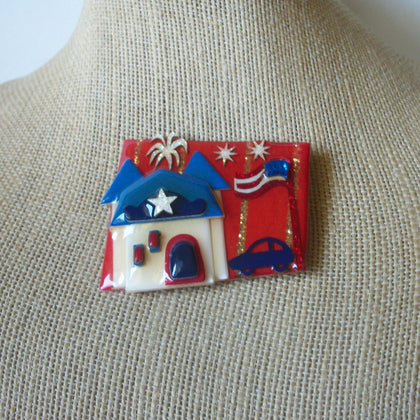 Vintage Lucinda House Pins, Independence Day Celebration 43017