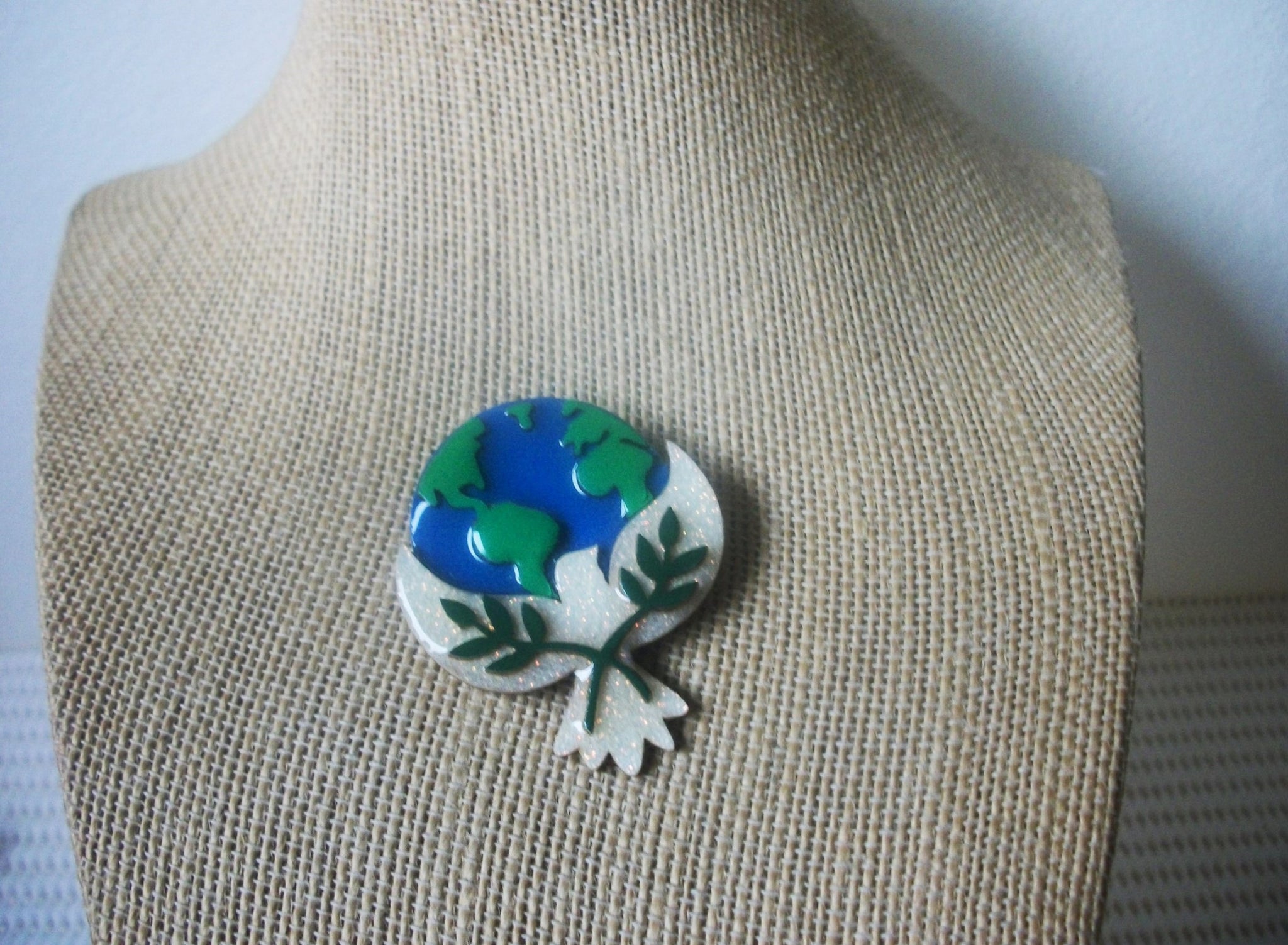 RARE Lucinda Pins, Earth Peace Christmas Theme Olive Vine Pins By Lucinda 021321