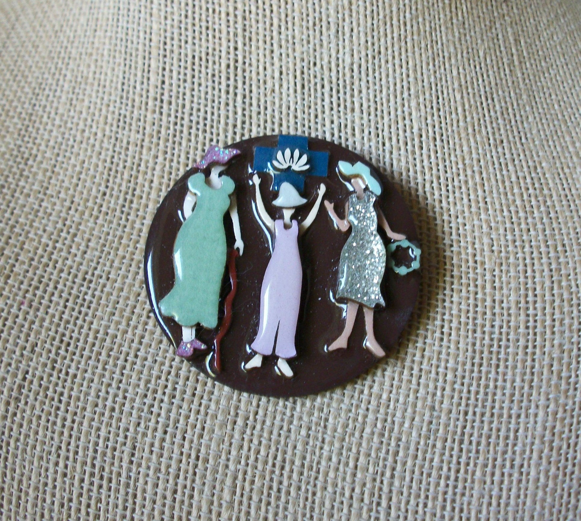 Vintage Lucinda Woman Pins, Celebrating Life Love 021321