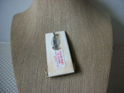 Vintage Brooch Pin Lucinda House Pins, Christmas Festive Sled Heart Wreath Glitter 61318