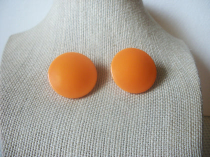 Retro Earrings, Pumpkin Spice, Old Plastic Lucite, Pierced 70217