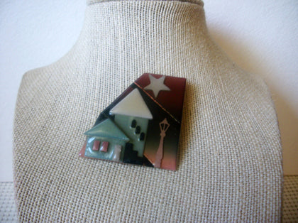 Vintage Lucinda Pins, House Pins, Dark Night, Northern Wood, Street Lantern, 021321