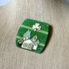 RARE Hard To Find Lucinda Luck Of The Irish Shamrock Pot Of Gold Clover Glittery Horse Shoe 61318