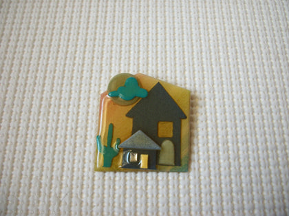 Vintage Lucinda House Pins, Desert Sun Cactus Hot Weather 021321