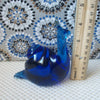 Vintage Cobalt Blue Snail With House German Crystal Glass C300