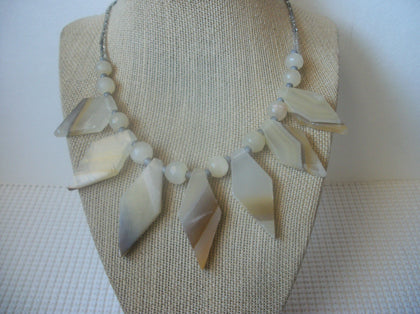 Heavier Vintage 18" Natural Stone Earthy Tones Necklace 73017