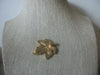 Vintage Brooch Pin, Signed CANADA, Enameled Leaf, Gold Tone, 72517