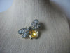 Vintage Brooch Pin Exquisite Honey  Bee Sparkling Clear Rhinestones, Golden Glass Gold Tone, 023021