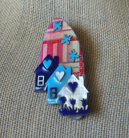 Pretty RARE Lucinda House Pins Hearts Glitter Butterflies Lucinda Pins 122720