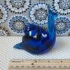 Vintage Cobalt Blue Snail With House German Crystal Glass C300