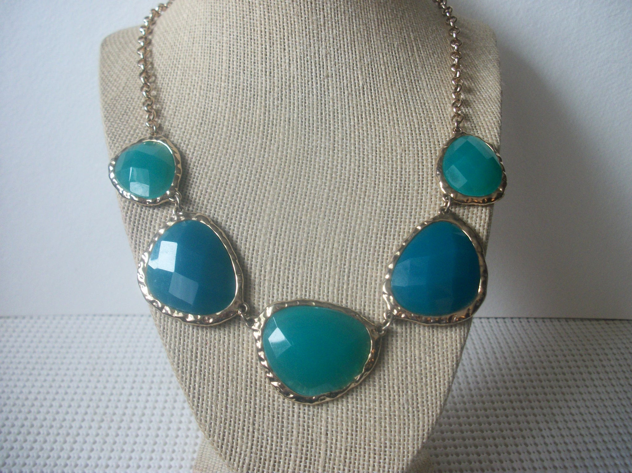 Retro Statement Turquoise Green Necklace 61620