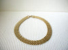 Vintage 17" Necklace, Gold Link Cleopatra Panels 030621