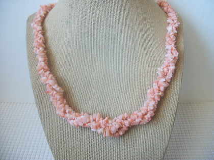 Vintage 20" Pink Coral Necklace 73017