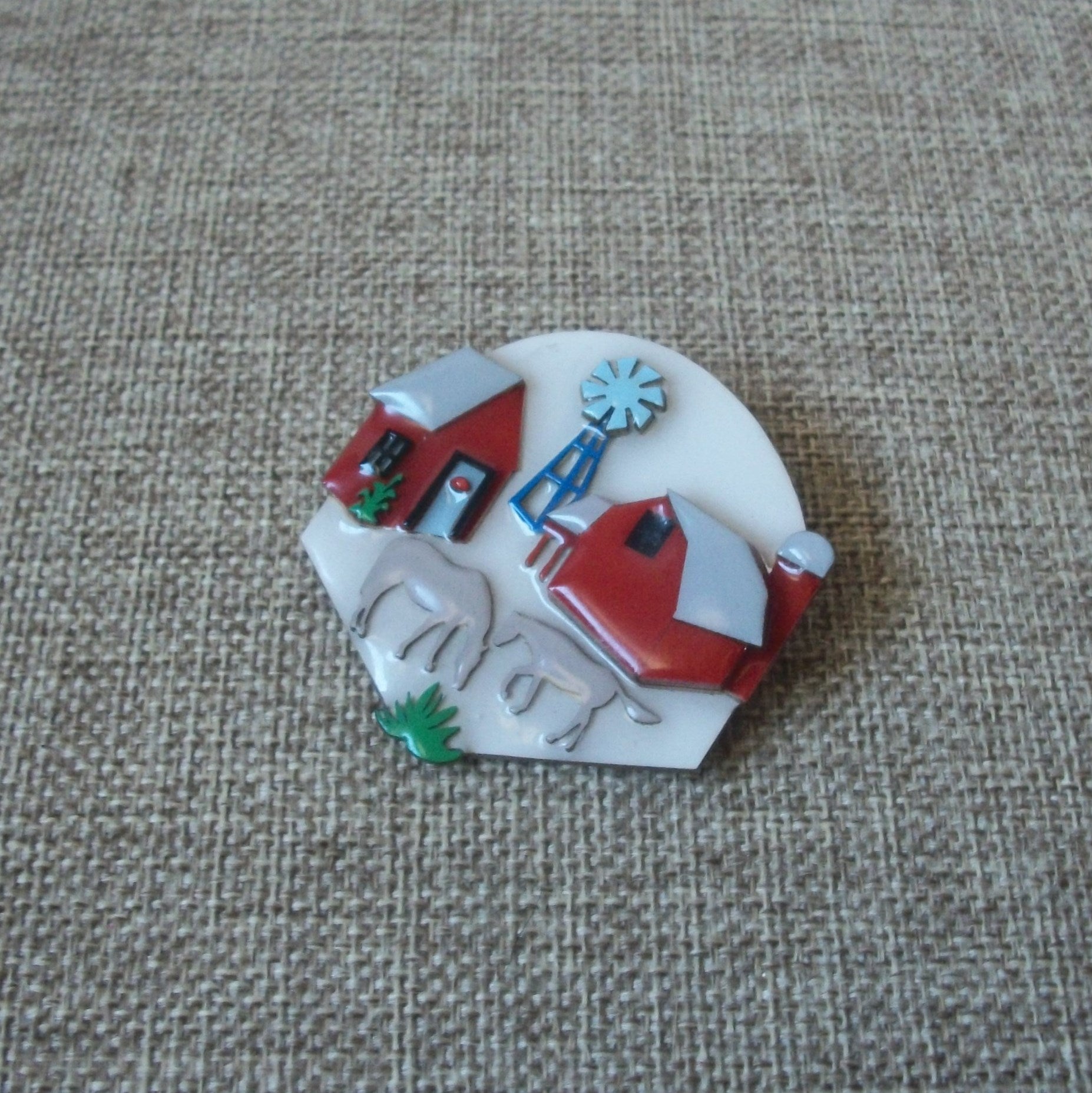 RARE Lucinda House Pins Farm Windmill Horses Land 021321