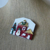RARE Highly detailed Lucinda House Pins Christmas Festive Snowman Wreath Tree White Snow 61318