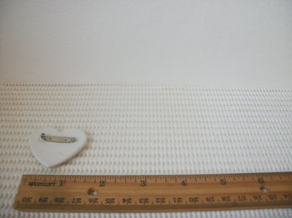 Vintage Brooch Pin, Signed AVON Maigloeckchen Flower Porcelain Heart 11217