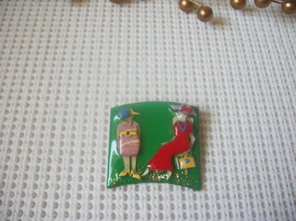 Lucinda Woman Pins, Best Friends Good Times, Glitter 021321