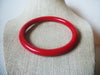 Vintage Bangle Bracelet, Vivid Red, Old Plastic, 70217