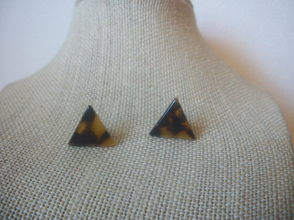 KYLIE Hand Made Tortoise Stud  Modernist Earrings 40220