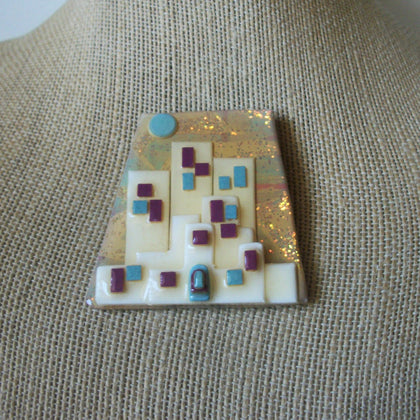 Vintage Lucinda House Pins, Mellow Harmony Golden Glitter City 43017