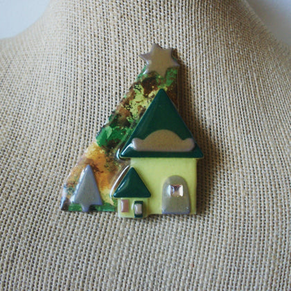 RARE Hard to Find Lucinda Shamrock Irish House Pins, Glitter  61318