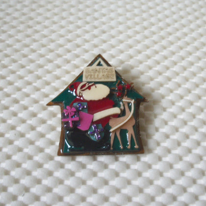 Vintage Lucinda House Pins, RARE Santa Village Reindeer Presents 021321