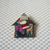 Vintage Lucinda House Pins, RARE Santa Village Reindeer Presents 021321