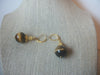 Gold Tone Lever Back Brown Tigers Eye Dangle Earrings 63017