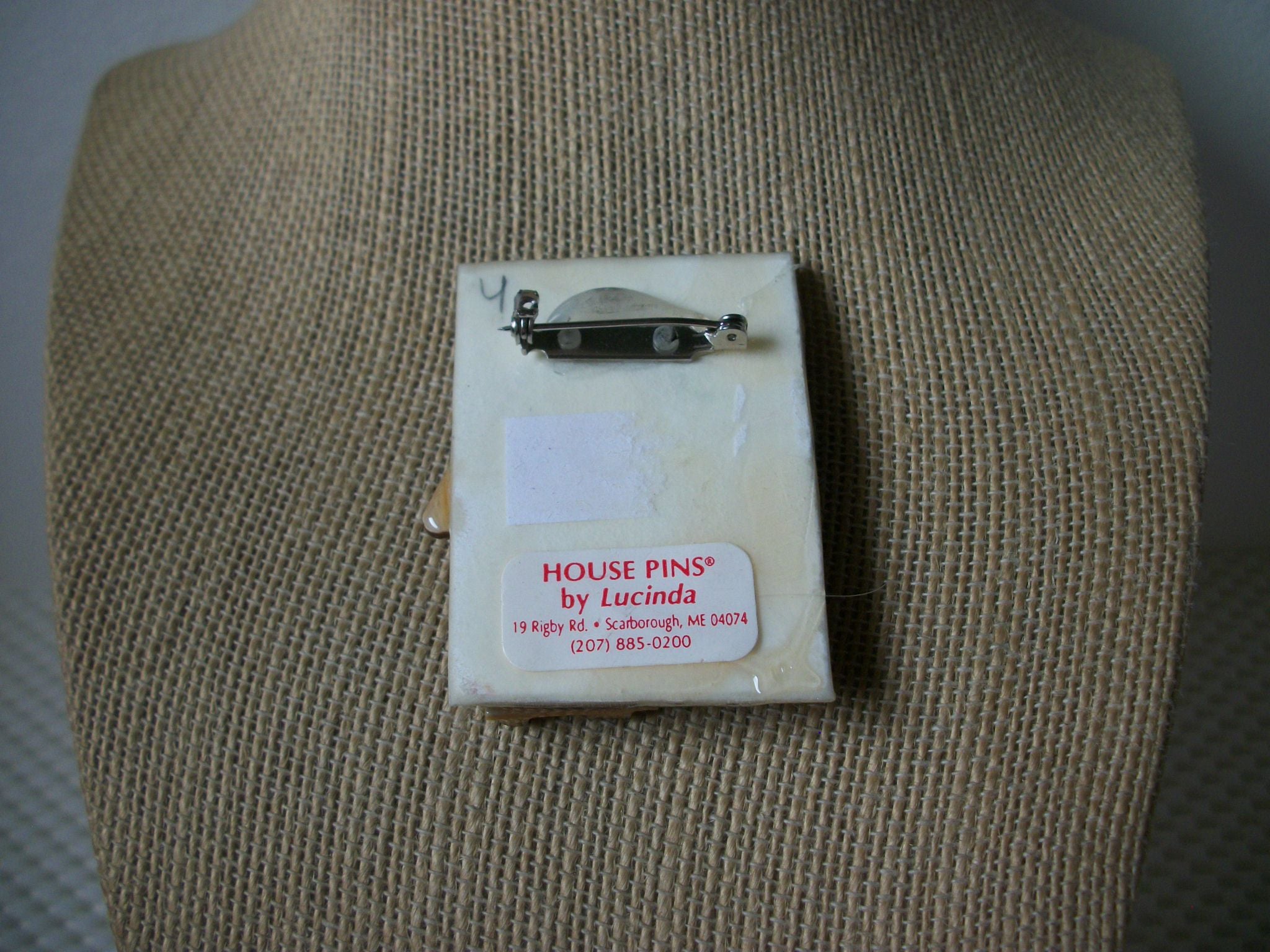 Hard To Find Vintage Lucinda Halloween House Pin, Booo Ghost Glitter 021321