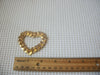 Vintage Brooch Pin Larger Gold Tone Heart 52017