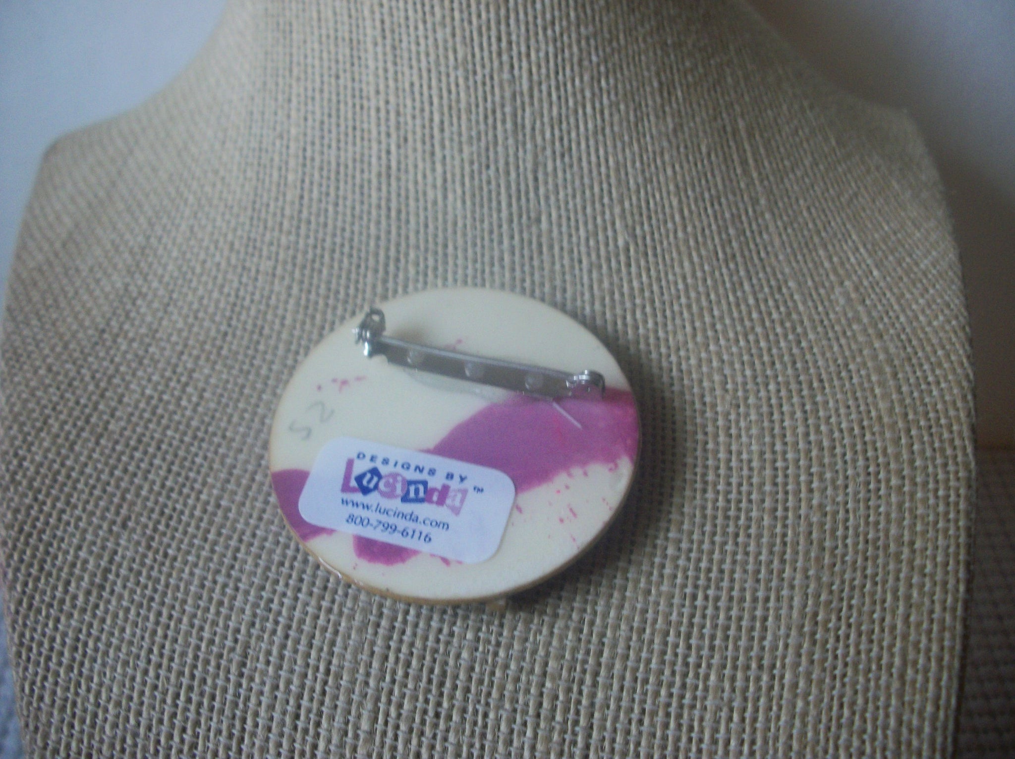 RARE Vintage Brooch Pin Lucinda Woman Pins, Celebrating Life And Love 021321