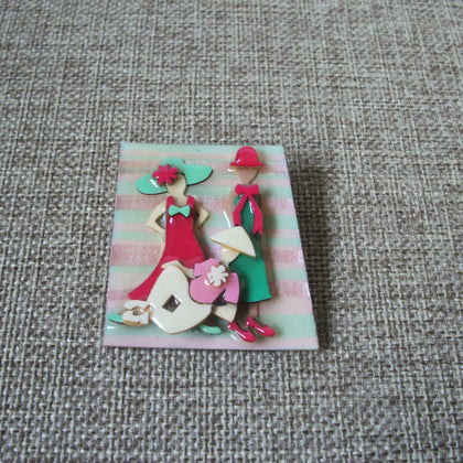 Vintage Lucinda Woman Pins Three Ladies Best Friends Dress Up Time 021321
