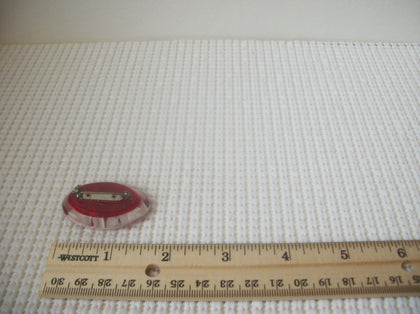 Vintage 3D Lucite White Victorian Rose 30617