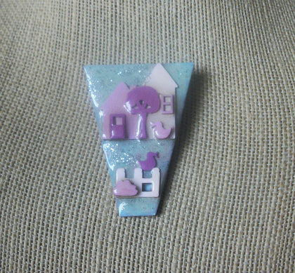 Lucinda House Pins Highly Detailed Lilac Home Little Duck Fence Tree Sweet Love 021321