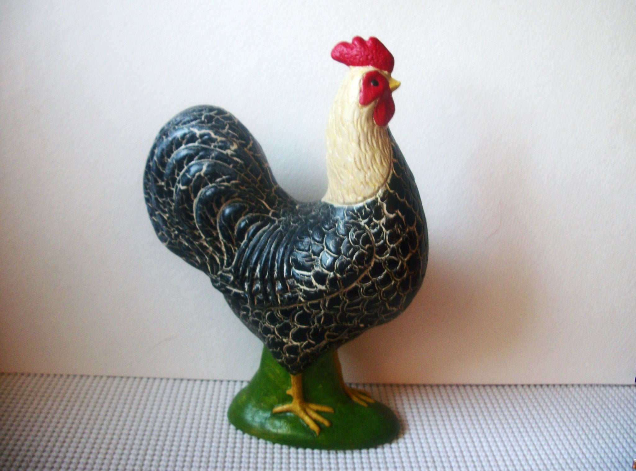 Rustic Vintage Rooster, Tall and Hand Crafted, From Resin