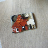 Highly Detailed Lucinda House Pins, Halloween Flying Witch Little Scared Cat 61318