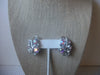 CORO Signed Sparkling Aurora Borelias Crystal Clip On Earrings 40220