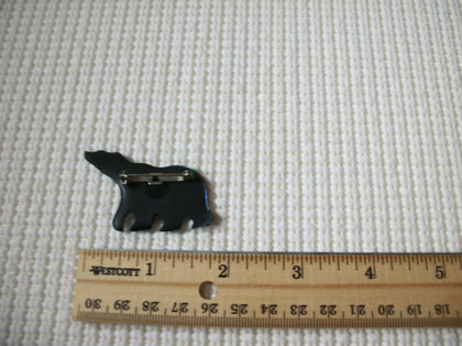 Vintage Paua Abalone Shell Polar Bear Brooch Pin 030521