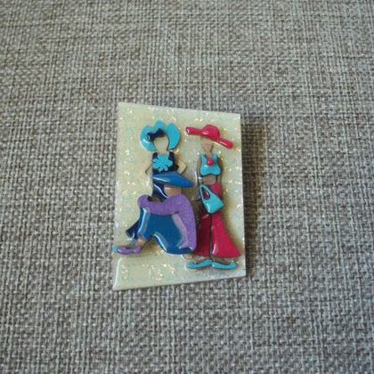 RARE Lucinda Woman Pins Best Friends Gathering Talking Laughing Sharing Stories 42617