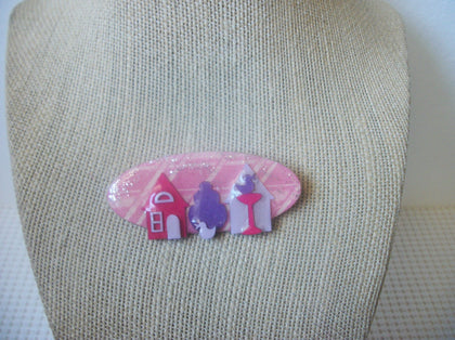 RARE Lucinda House Pins Love Pink Valentine`s Day Glitter 021321