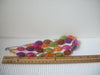 Retro 18" Necklace Very Colorful Lucite Old Plastic Metal Double Strand 10517