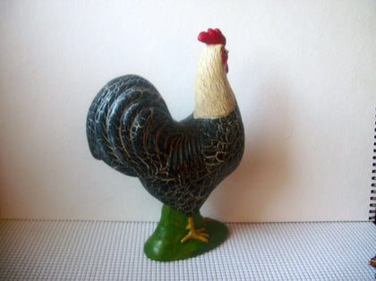 Rustic Vintage Rooster, Tall and Hand Crafted, From Resin