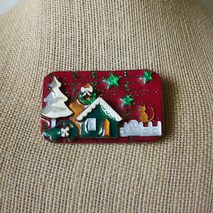 Very Detailed Rare Lucinda House Pins, Christmas Stars Tree Glitter 021321