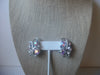 CORO Signed Sparkling Aurora Borelias Crystal Clip On Earrings 40220