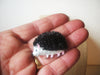 Vintage Jewelry, Cute Hedgehog, Enameled Pink Ears and Feet, Silver Tone, Brooch Pin and Pendant 022621