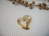 Vintage Brooch Pin, Signed TRIFARI Gold Tone Heart Shaped 7817