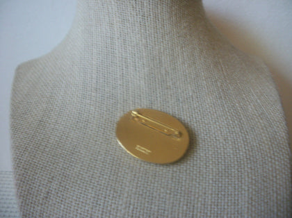 Vintage Brooch Pin, Signed BARLOW, Female Golfer, Gold Tone, 72517