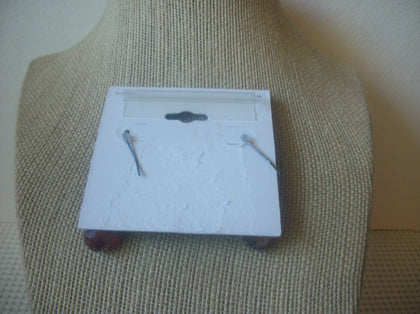 Vintage Jewelry, Liz Claiborne, Red Crystal Glass, Pierced Earrings, 72517