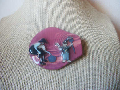 LUCINDA Little People Pins, Mother and Child, Plating Having Fun, Vintage Brooch Pin 60218