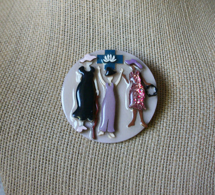 Vintage Lucinda Woman Pins, Celebrating Life Love 021321